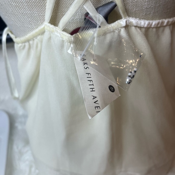 5/48 SILK VELVET STRAP CRISS CROSS BEADED EVENING BLOUSE NWT - Picture 6 of 16